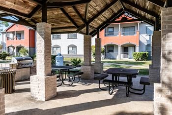 Grilling area and picnic tables